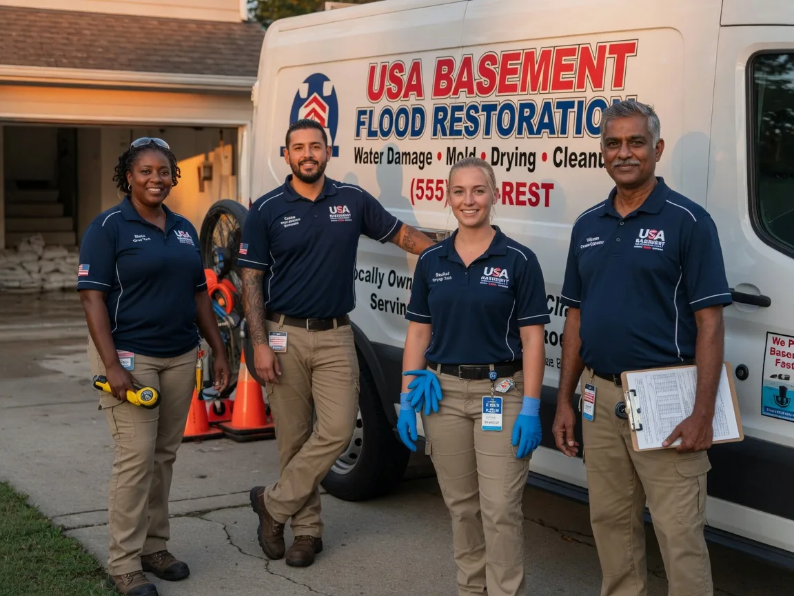 Basement Flood Cleanup company in New Douglas, IL